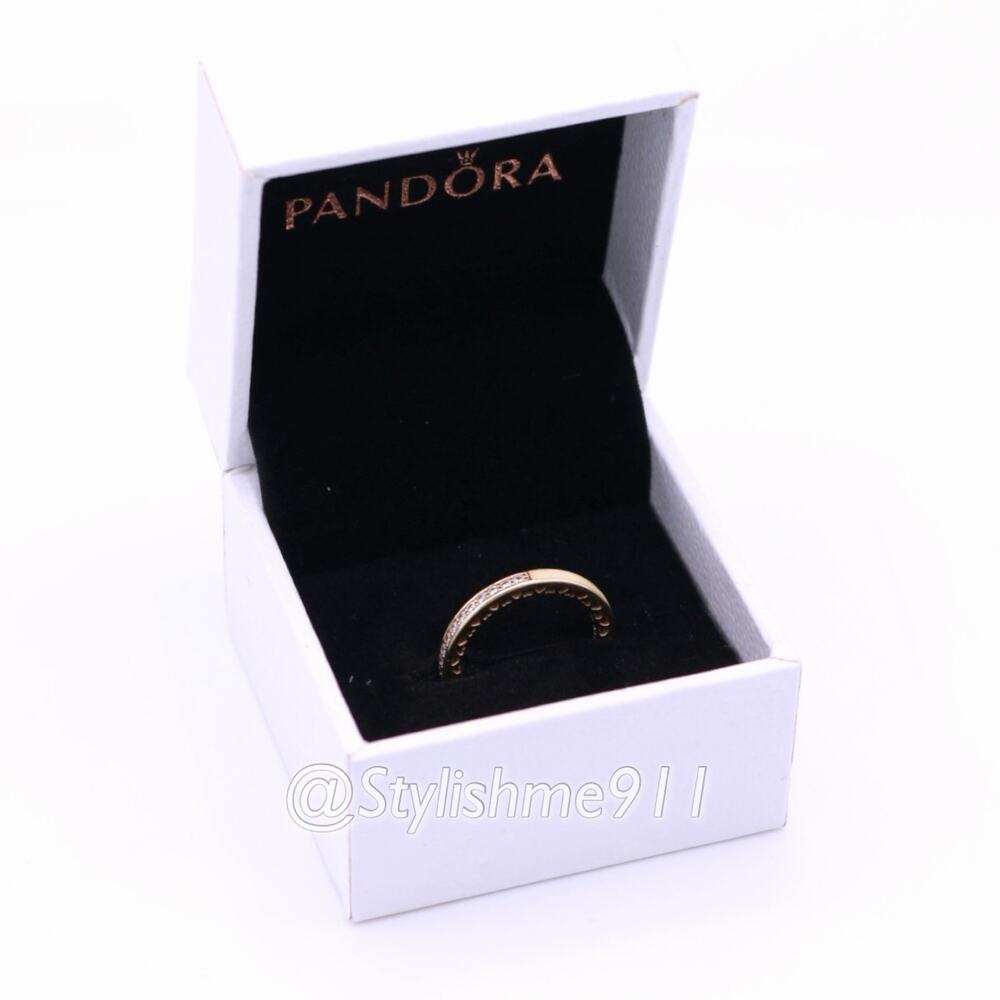 Authentic Pandora 14K Gold Radiant Hearts of Pandora Ring - Picture 9 of 14